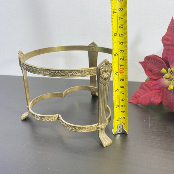 Vintage Brass Display Stand Holder, Bowl Jar Dish Holders, 6 Inches, Plant Stand - Picture 6 of 10